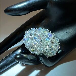 Vintage Multi Color Crystal Brooch